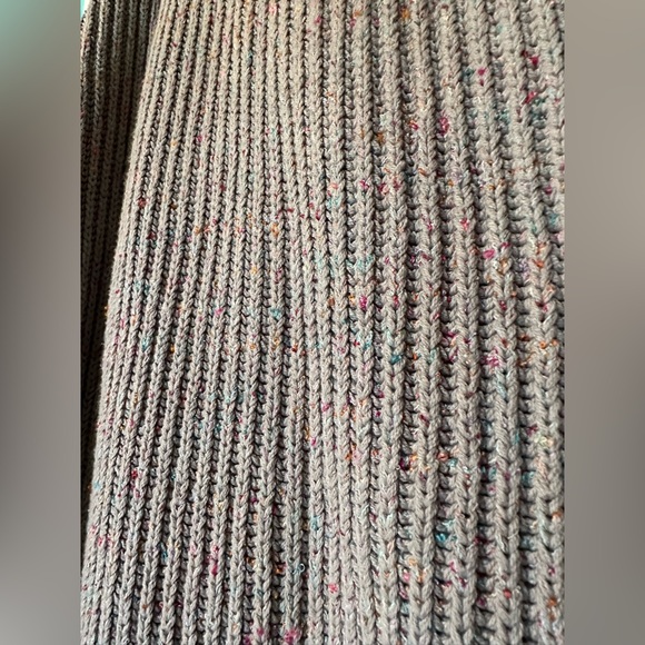 Free People Leon Tunic Cowl Neck Sweater Silver Gleam Combo - Picture 14 of 15